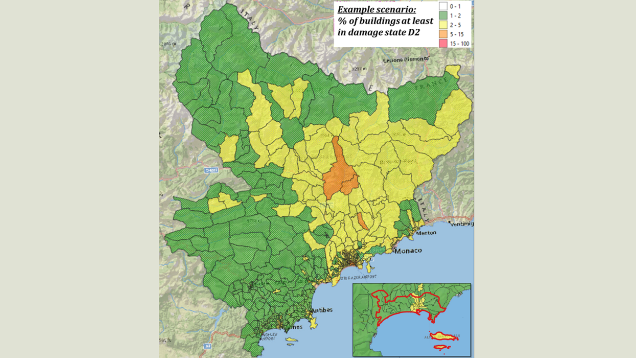Rapid Seismic Damage Assessment Model for Alpes-Maritimes